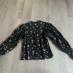 H&M floral dress blouse XS